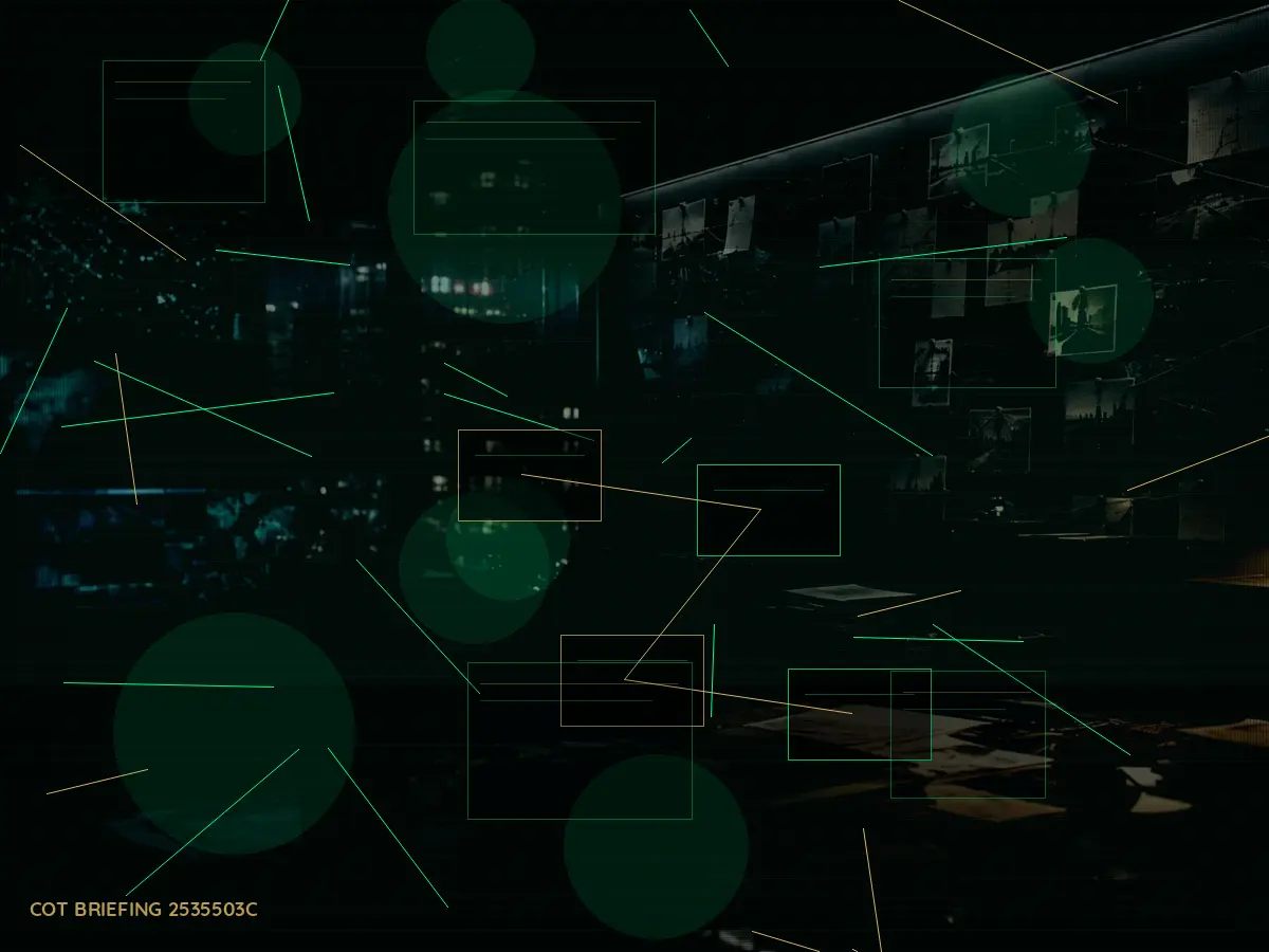 What Is International Investigation? article hero image showing secure intelligence briefing room, evidence board and official files under pressure