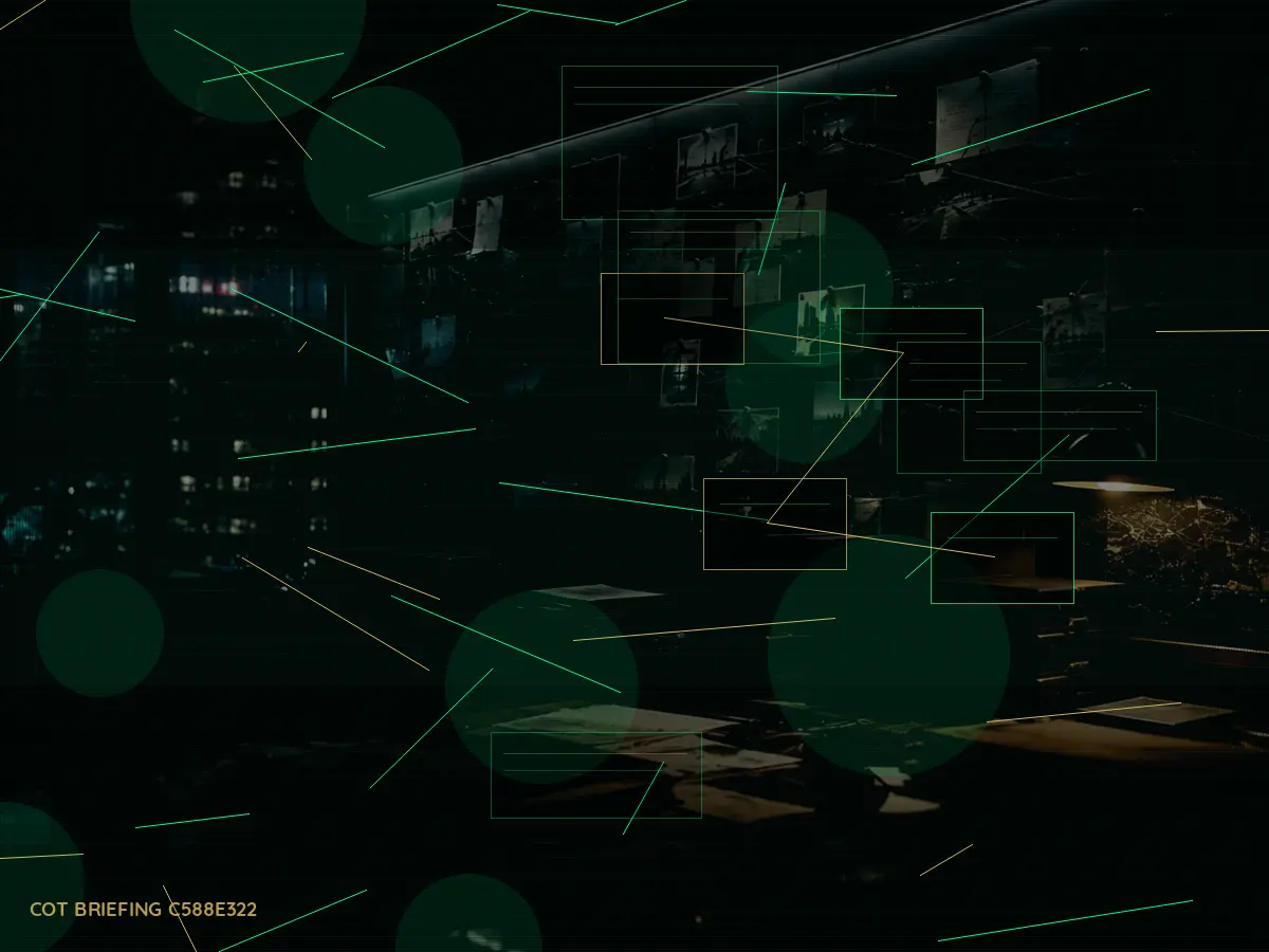 What Records Are Created During International Investigation? article hero image showing secure intelligence briefing room, evidence board and official files under pressure