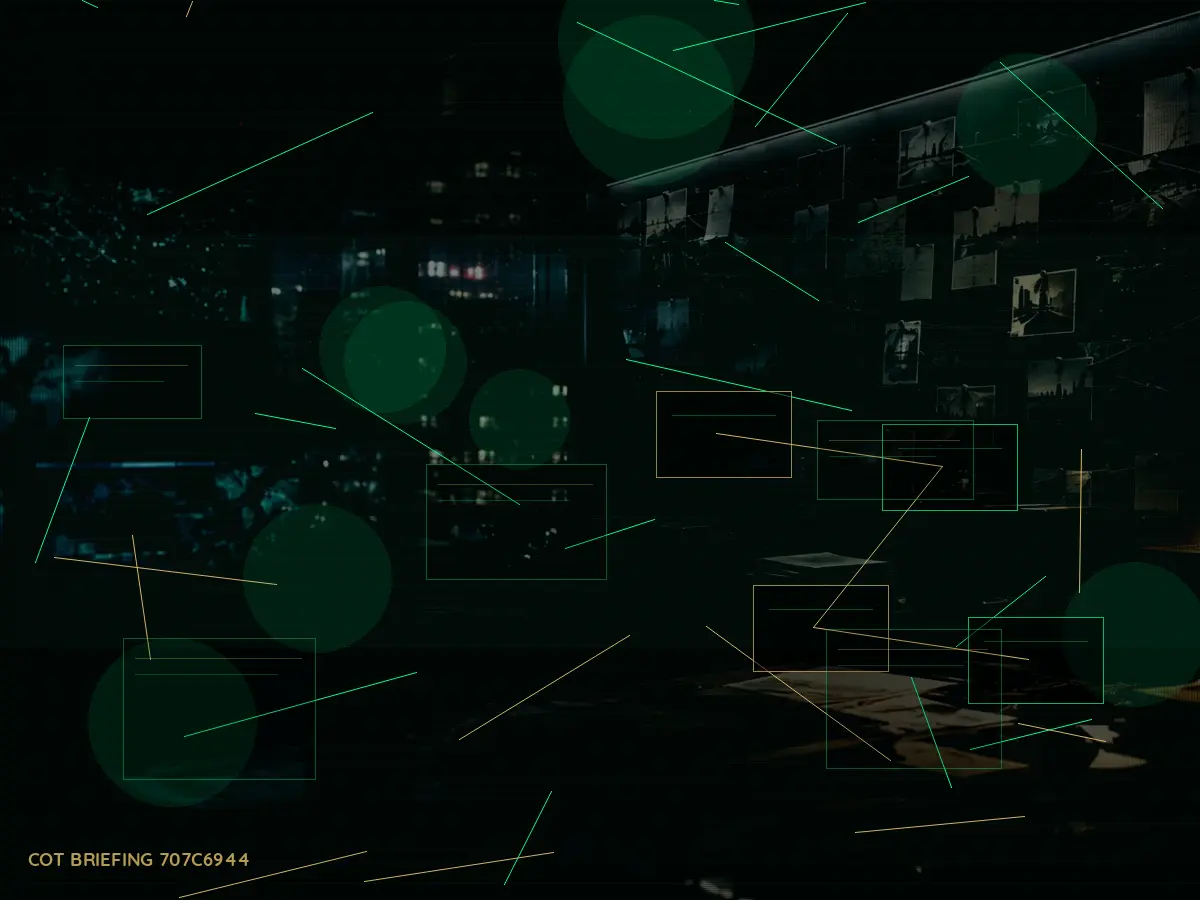 How Does Interpol Work with Other Agencies? article hero image showing secure intelligence briefing room, evidence board and official files under pressure