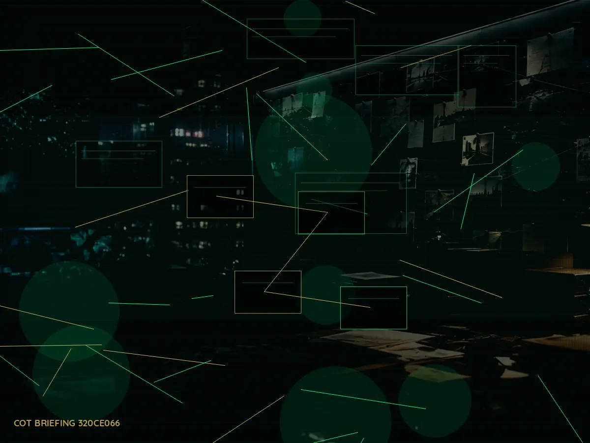 What Does Interpol Do? article hero image showing secure intelligence briefing room, evidence board and official files under pressure