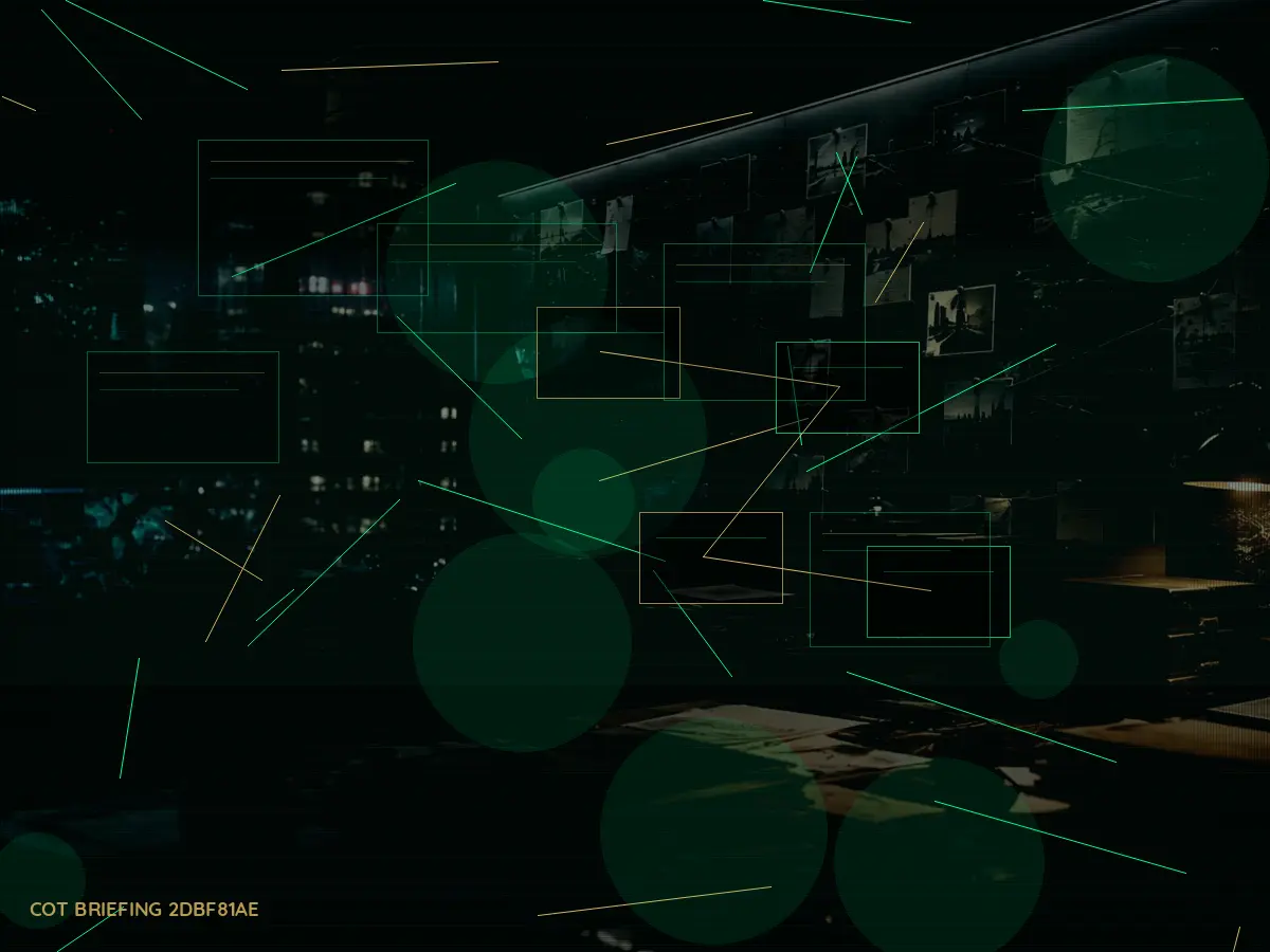 What Happens During Mutual Agency Coordination? article hero image showing secure intelligence briefing room, evidence board and official files under pressure