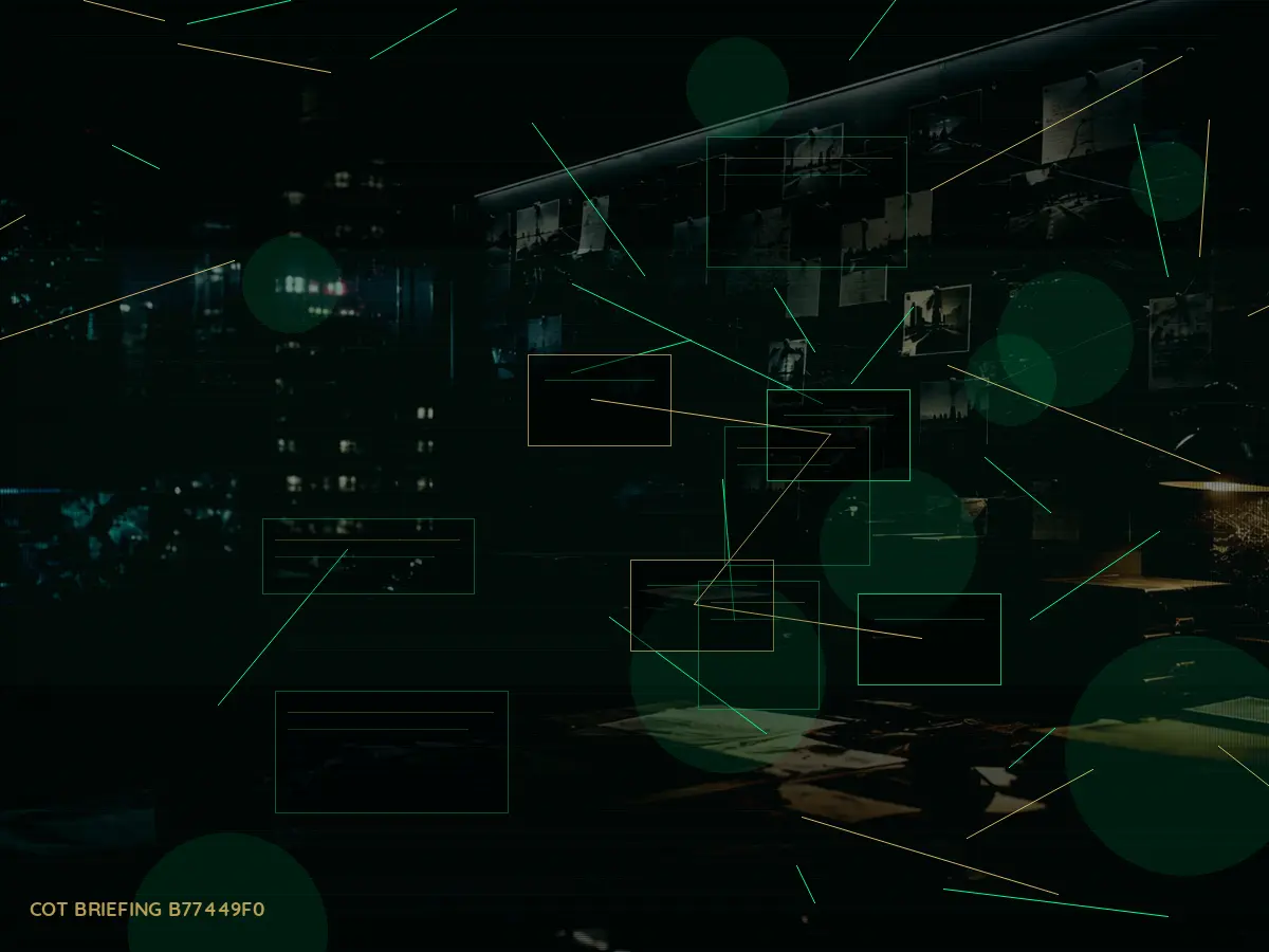 How Does NATO Work with Other Agencies? article hero image showing secure intelligence briefing room, evidence board and official files under pressure