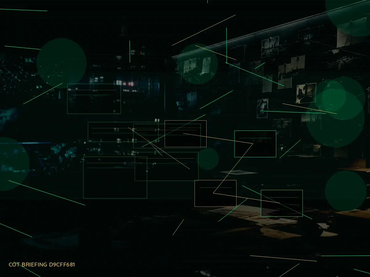 What Does NATO Do? article hero image showing secure intelligence briefing room, evidence board and official files under pressure