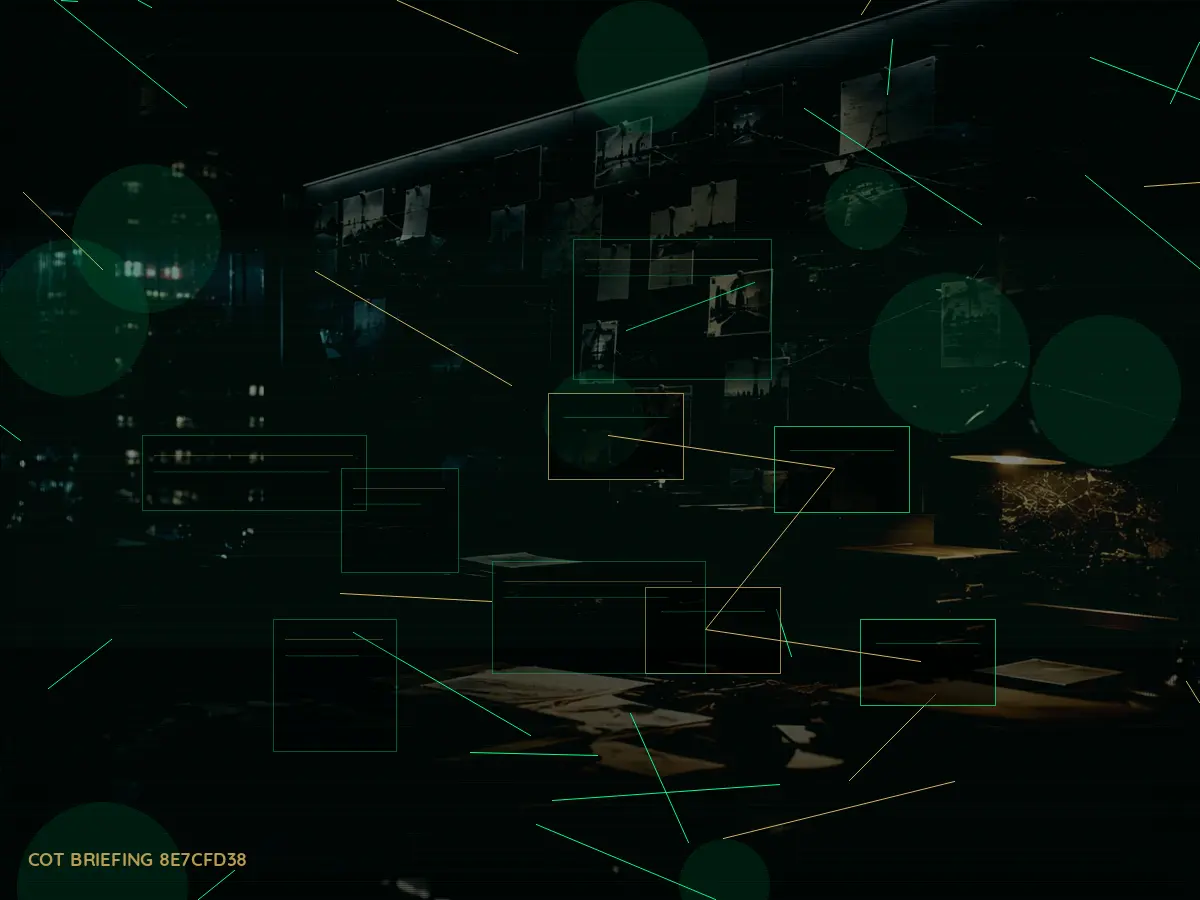 What Is the Role of NATO During an Emergency? article hero image showing secure intelligence briefing room, evidence board and official files under pressure