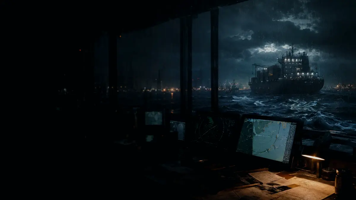 How Does Emergency Communications Work? supporting article image showing marine radar-style display and shipping route evidence