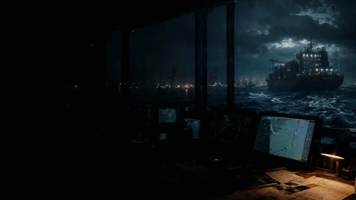 How Does Encrypted Communications Work? supporting article image showing marine radar-style display and shipping route evidence