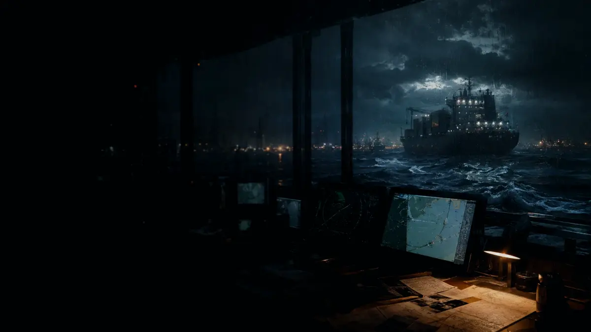 Why Does a Maritime Distress Call Matter? supporting article image showing marine radar-style display and shipping route evidence