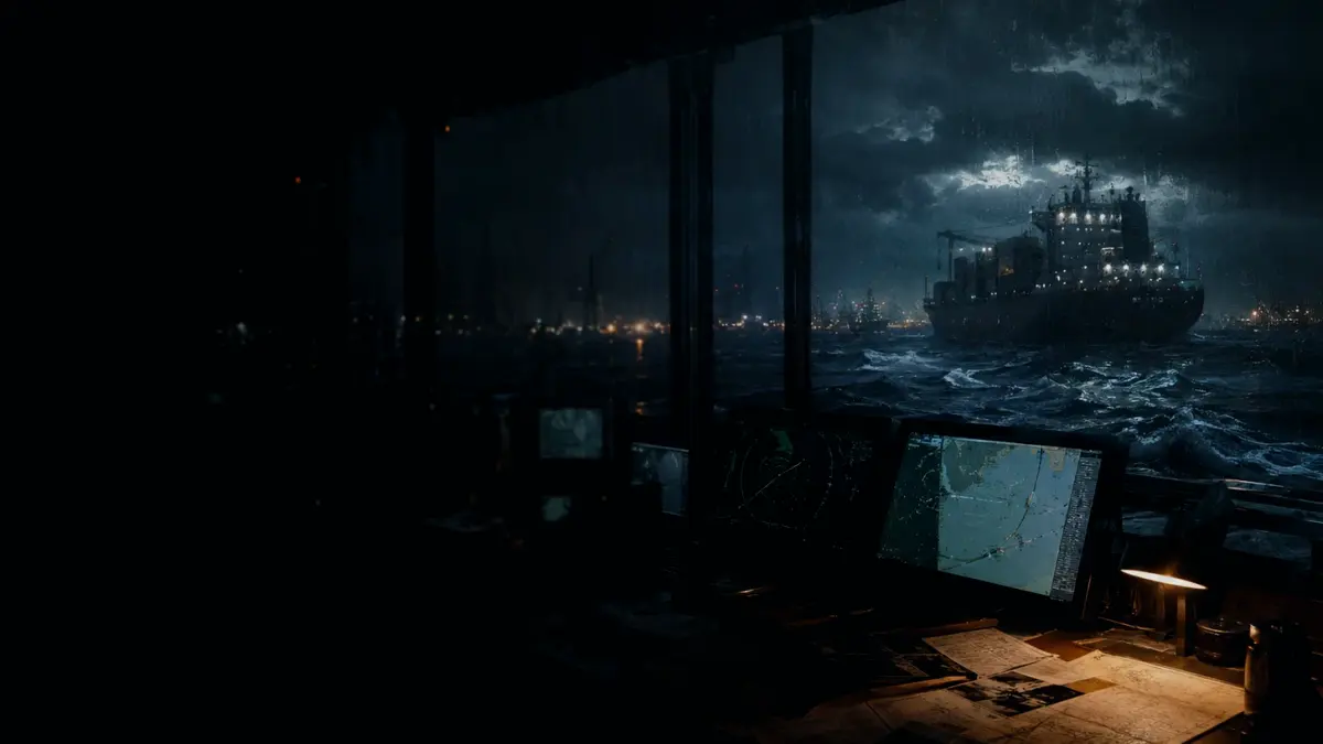 Why Do Ship Sound Signals Matter? supporting article image showing marine radar-style display and shipping route evidence