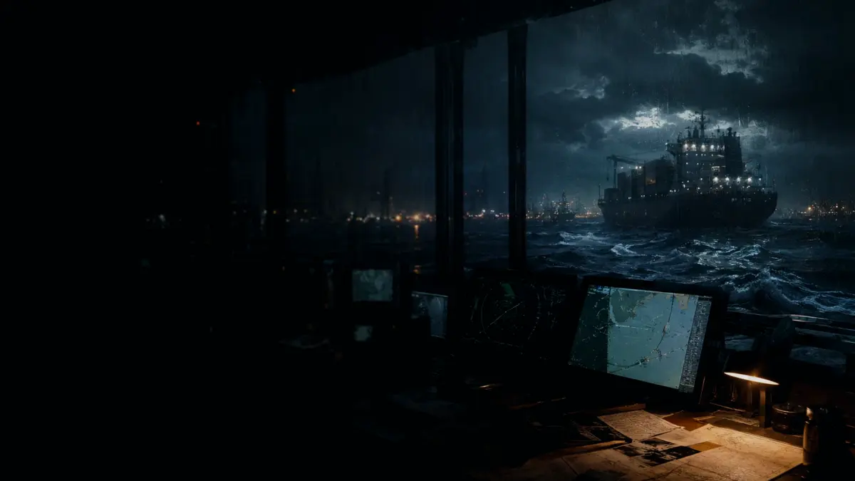 How Does Sea Clutter on Radar Affect Operations? supporting article image showing navigation evidence board with ship tracks and cautious reconstruction