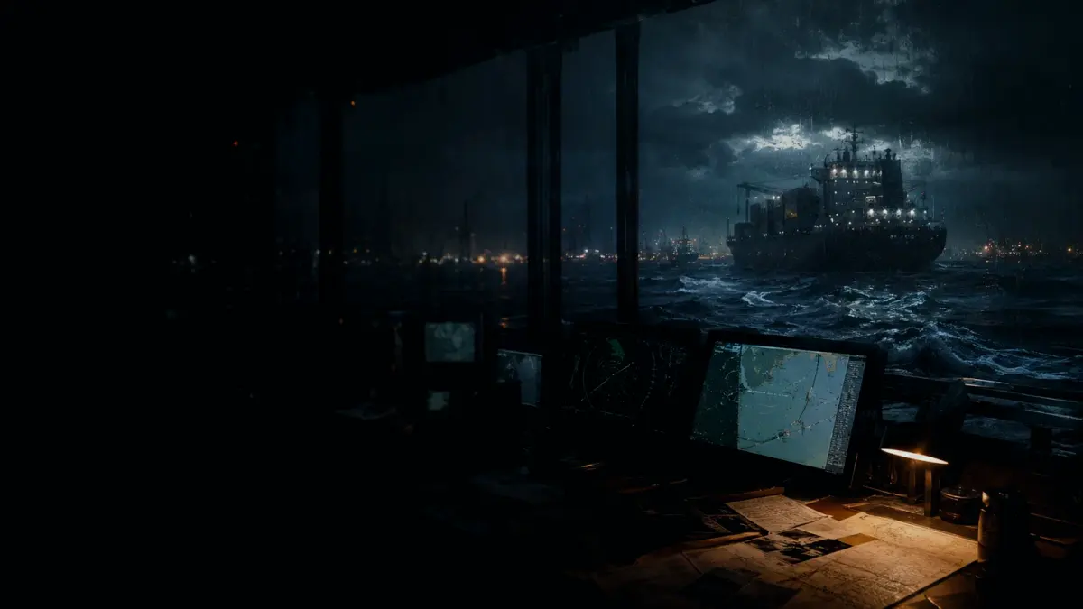 What Are the Main Risks or Limitations of Wave Action? supporting article image showing marine radar-style display and shipping route evidence