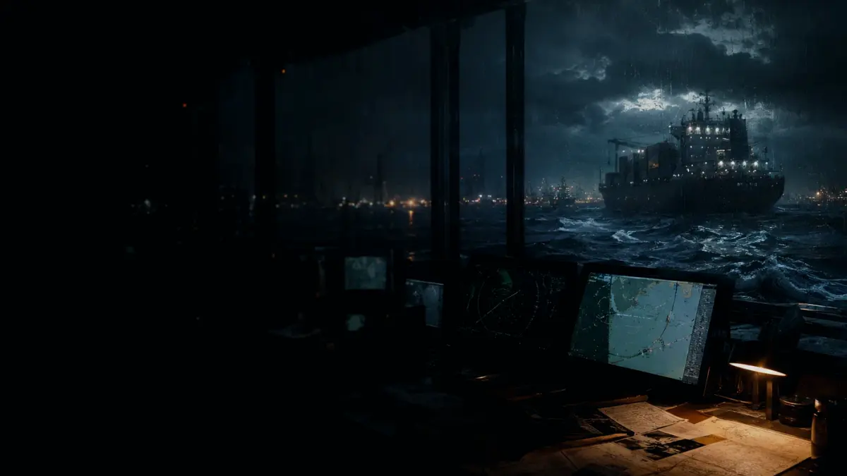 How Is Weather Warning at Sea Used or Applied? supporting article image showing marine radar-style display and shipping route evidence