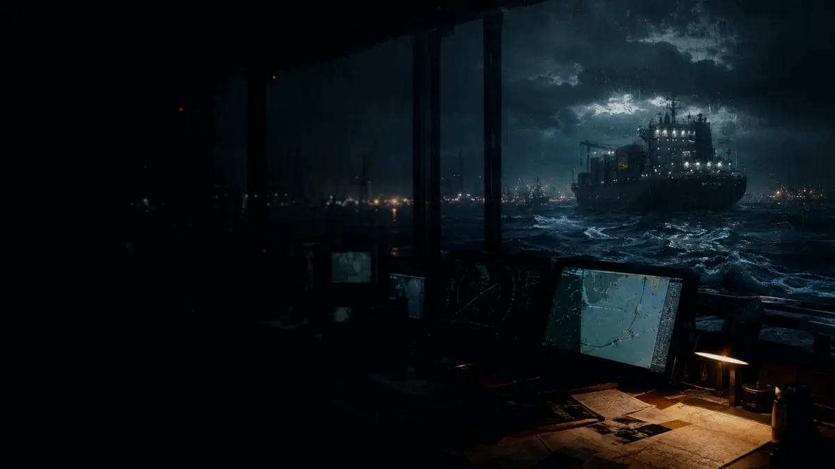 Why Is Weather Warning at Sea Important? supporting article image showing marine radar-style display and shipping route evidence