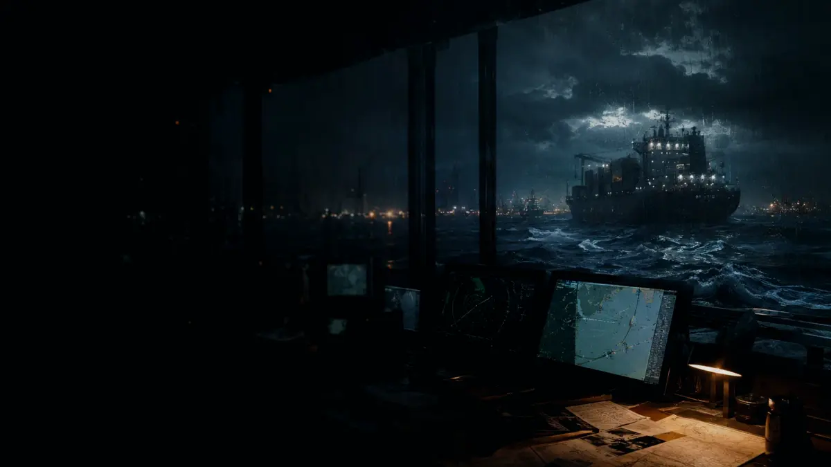 What Records Are Created During Salvage Operation? supporting article image showing marine radar-style display and shipping route evidence