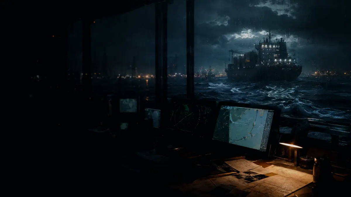 What Is Harbour Service Craft? supporting article image showing marine radar-style display and shipping route evidence