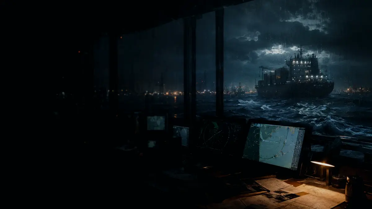 What Does a Port Berth Do? supporting article image showing marine radar-style display and shipping route evidence