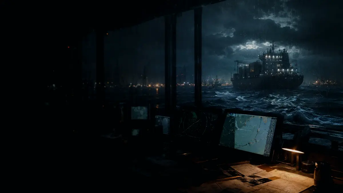 What Is Port Closure? supporting article image showing marine radar-style display and shipping route evidence