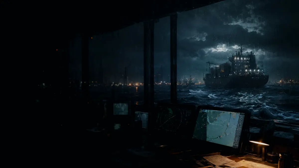 What Are the Main Parts of Twist Lock? supporting article image showing marine radar-style display and shipping route evidence
