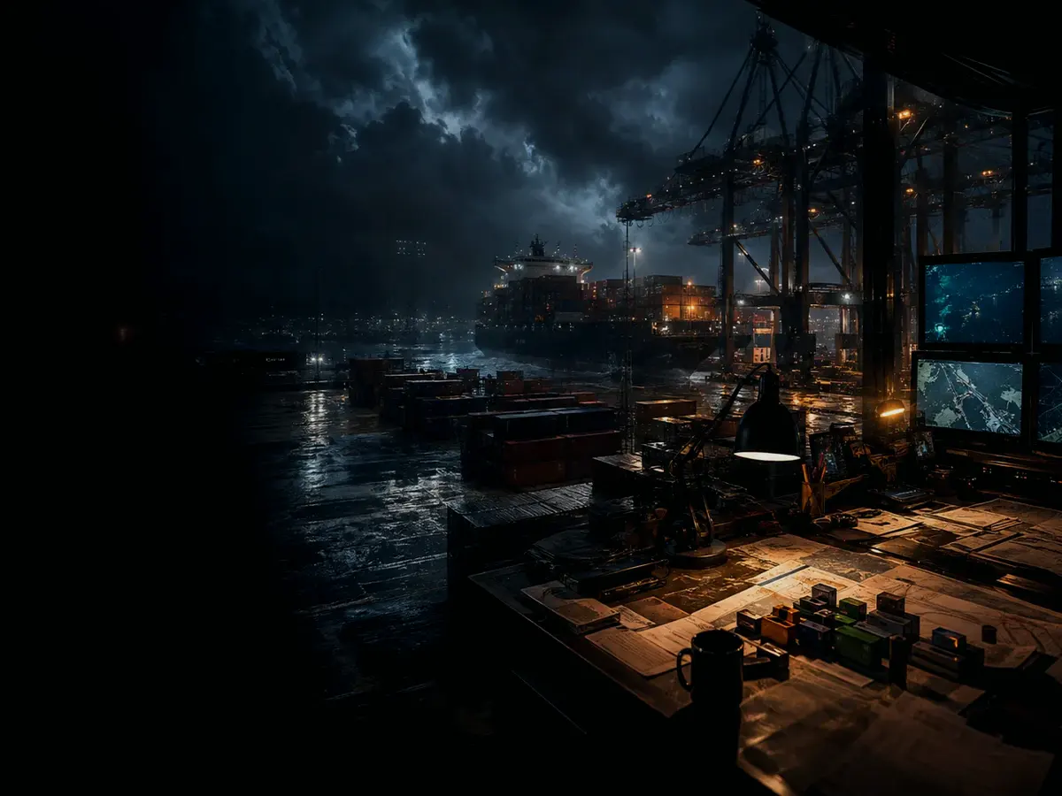 How Does an Engineering Freight Train Work? article hero image showing wet container terminal, cargo movement, freight records and logistics evidence