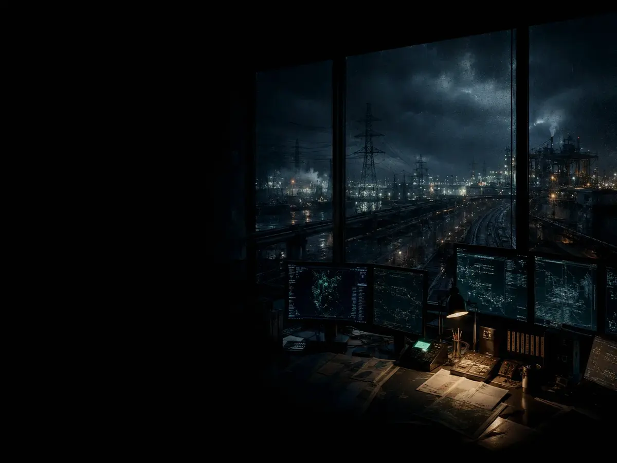 How Is Rail Possession Used or Applied? article hero image showing critical infrastructure map, cables, terminals and pressure in a dark operations room