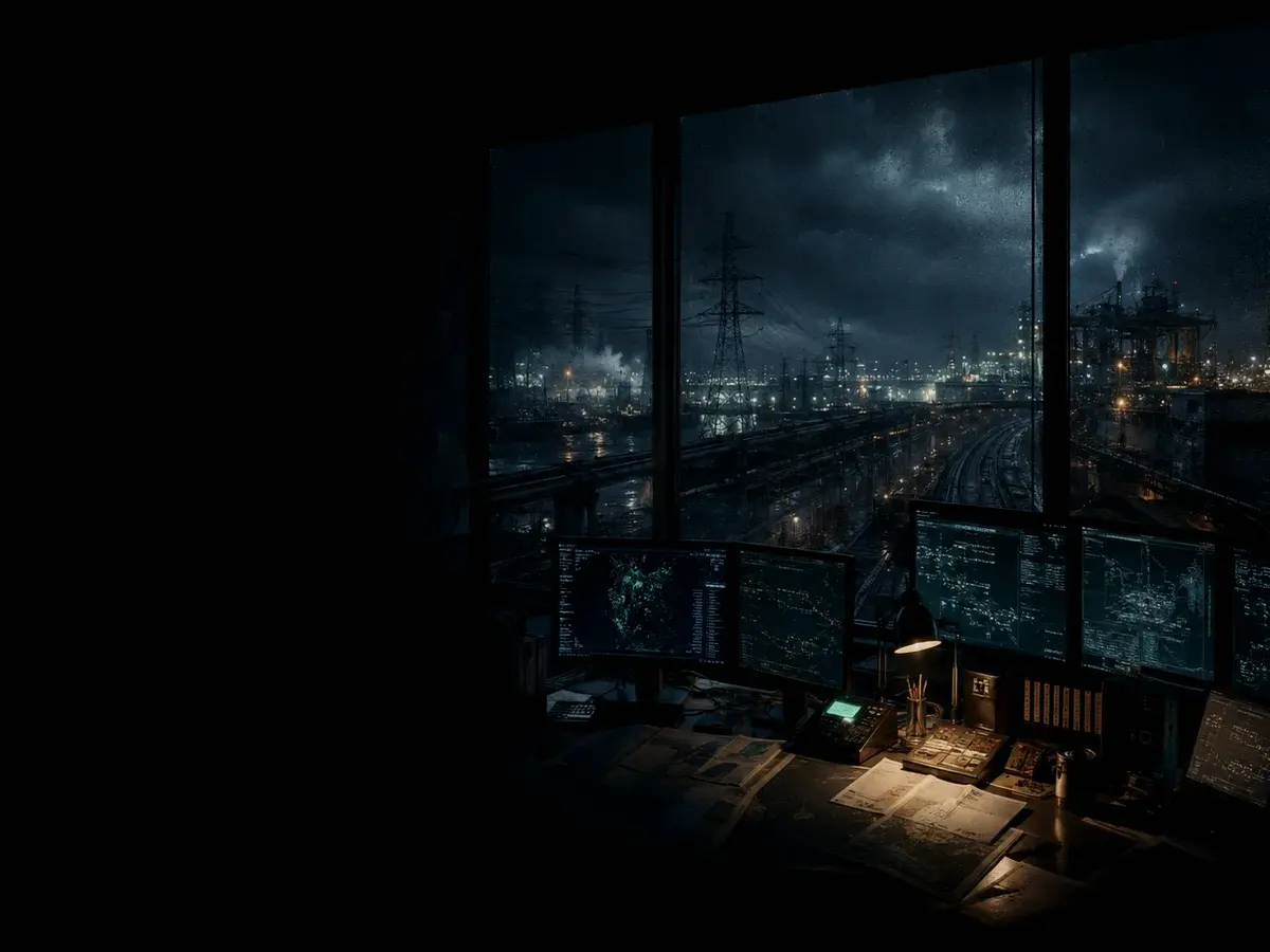 Why Is Rail Possession Important? article hero image showing critical infrastructure map, cables, terminals and pressure in a dark operations room