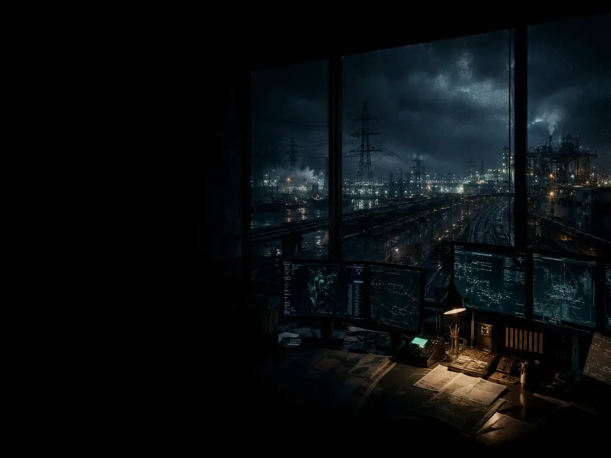 What Are the Main Limitations of Railway Timetable? article hero image showing critical infrastructure map, cables, terminals and pressure in a dark operations room
