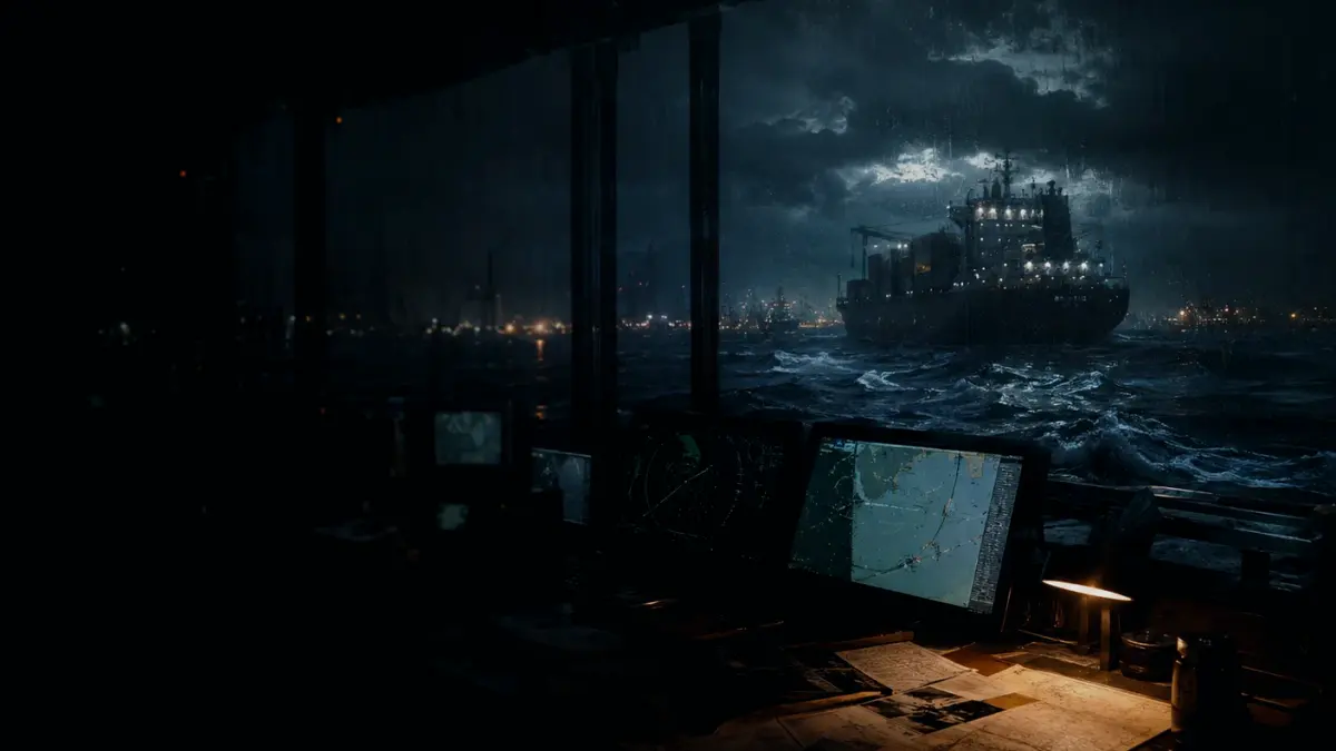 How Is Bow and Stern Checked or Verified? supporting article image showing marine radar-style display and shipping route evidence
