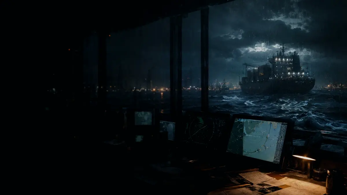 What Is Bow and Stern? supporting article image showing marine radar-style display and shipping route evidence