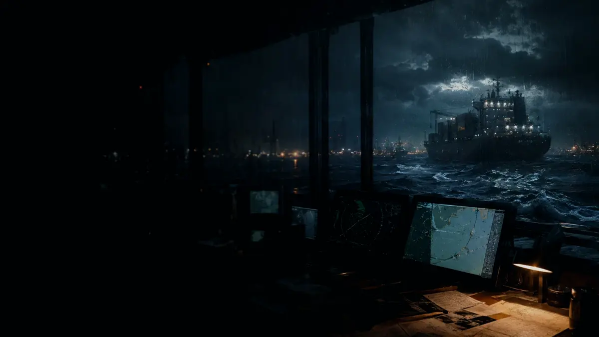 Why Does Bridge Wing Matter? supporting article image showing marine radar-style display and shipping route evidence