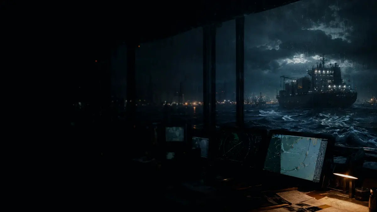 What Decisions Can a Chief Engineer Make? supporting article image showing marine radar-style display and shipping route evidence