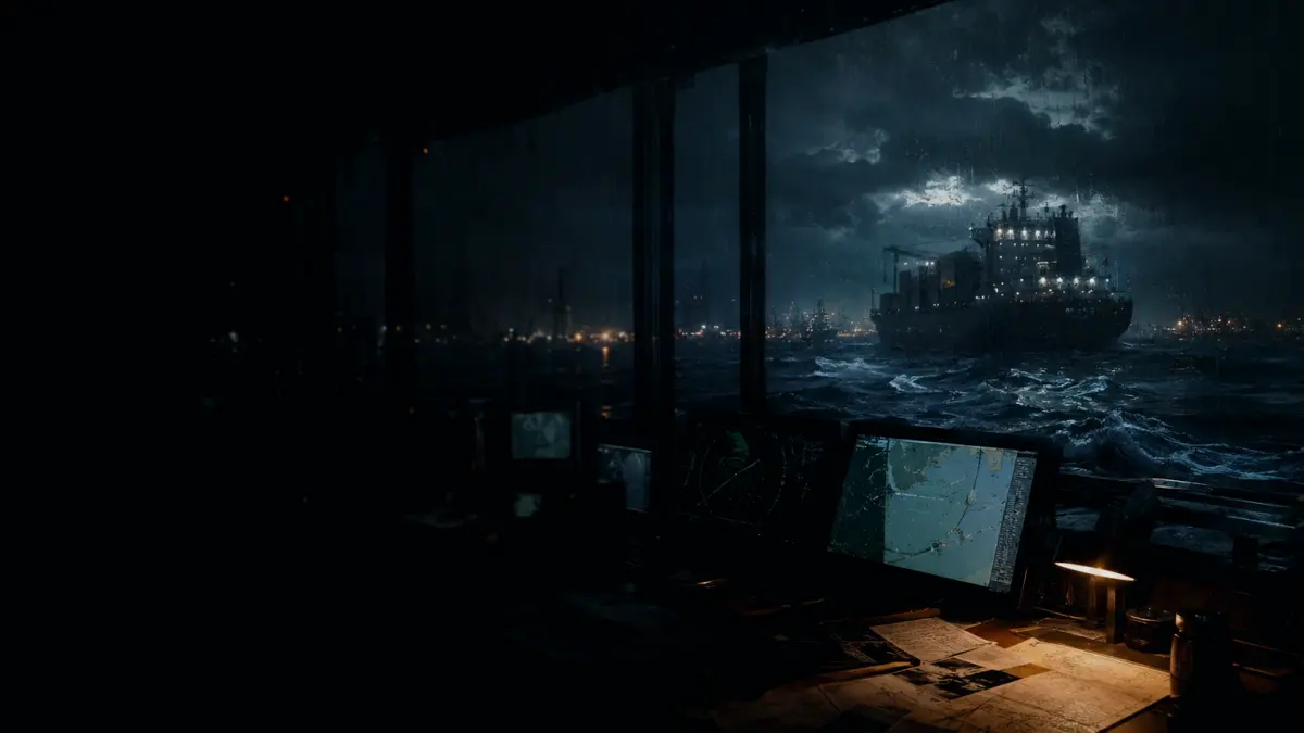What Are the Limitations of Engine Telegraph? supporting article image showing marine radar-style display and shipping route evidence