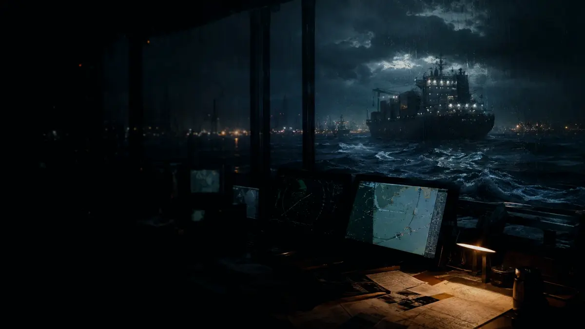 What Decisions Can a Helmsman Make? supporting article image showing marine radar-style display and shipping route evidence