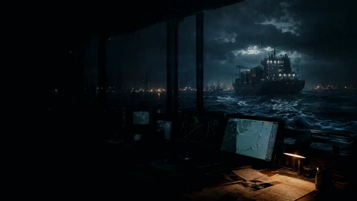 Why Does Port and Starboard Matter? supporting article image showing marine radar-style display and shipping route evidence