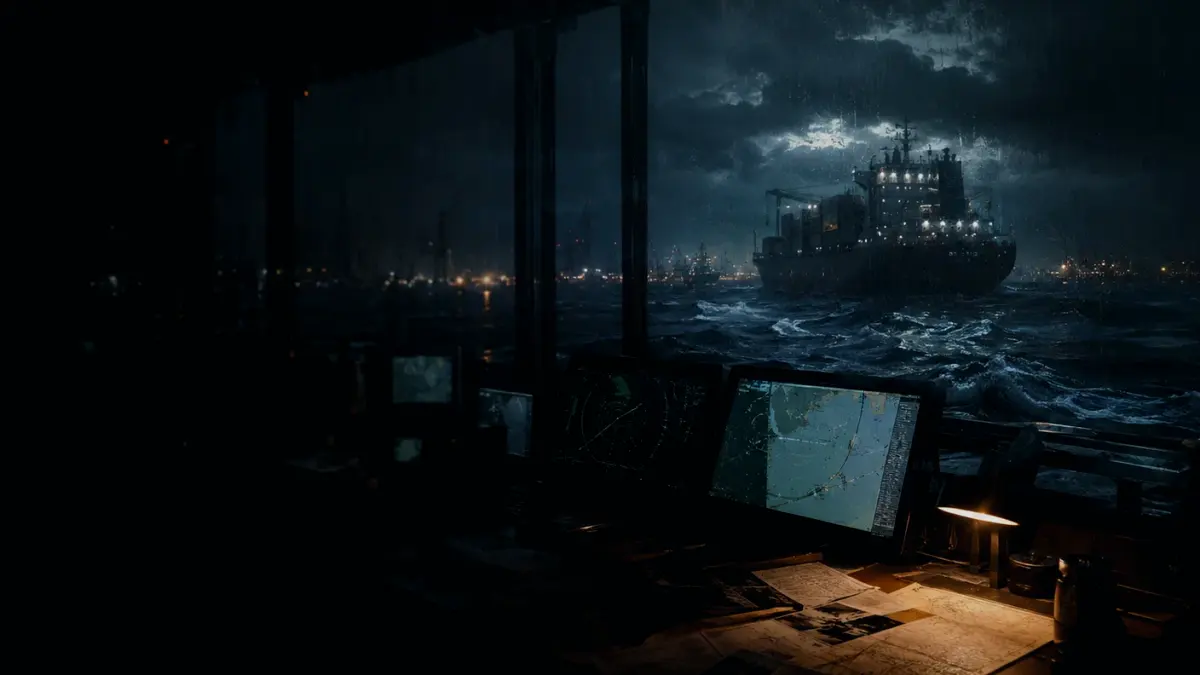 How Does Rudder Work? supporting article image showing marine radar-style display and shipping route evidence