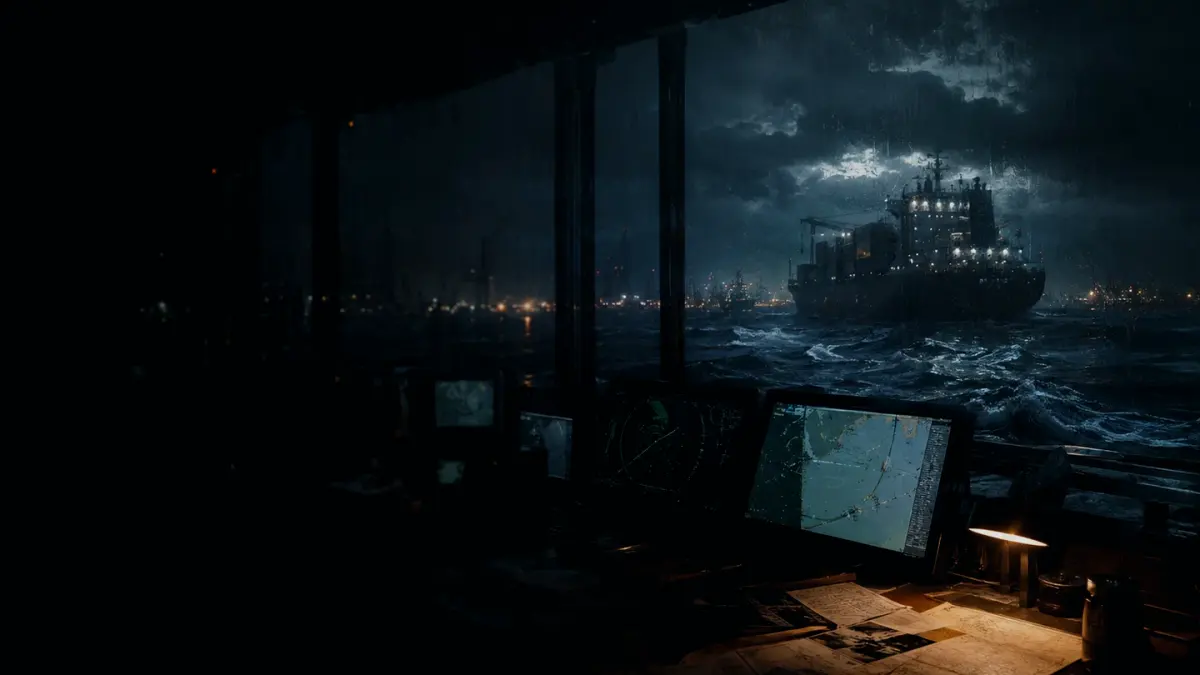 How Does Ship Generator Work? supporting article image showing marine radar-style display and shipping route evidence