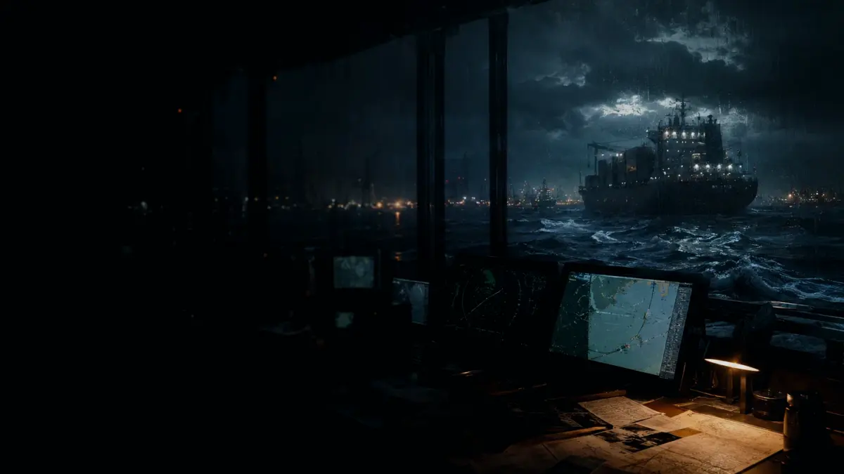 What Are the Main Limitations of Ship Stability? supporting article image showing marine radar-style display and shipping route evidence