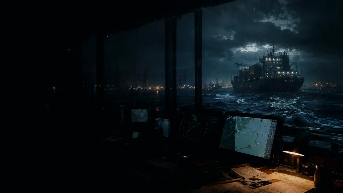 What Are the Main Safety Risks on a Bulk Carrier? supporting article image showing marine radar-style display and shipping route evidence