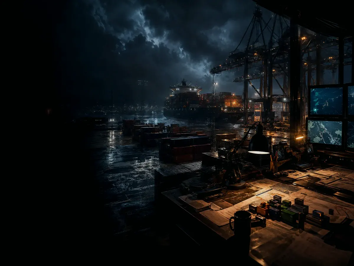 How Is a Cargo Ship Different from Other Ship Types? article hero image showing wet container terminal, cargo movement, freight records and logistics evidence