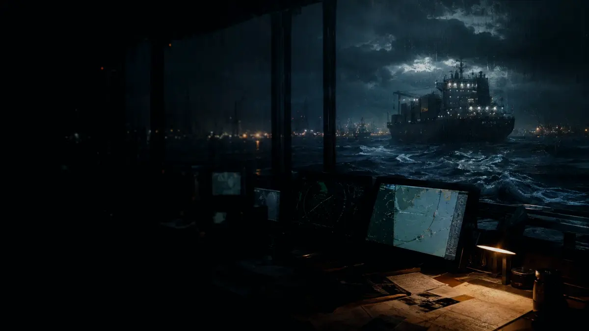 What Is a Fishing Trawler Used For? supporting article image showing marine radar-style display and shipping route evidence