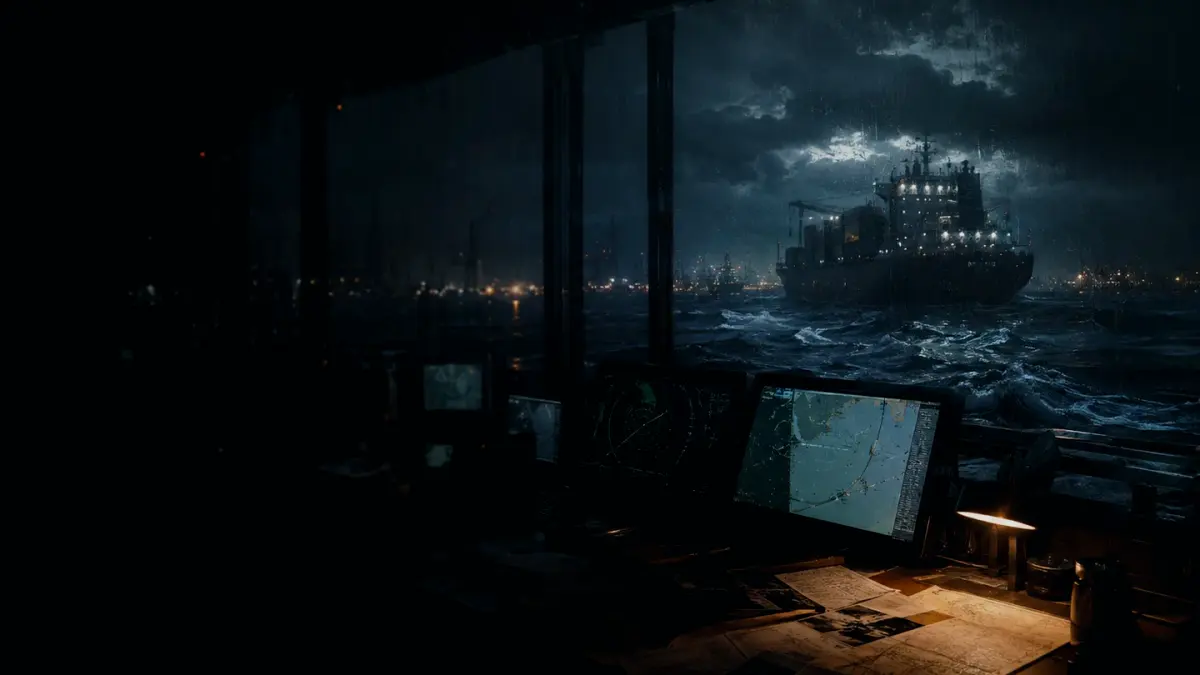 What Is a Harbour Tug Used For? supporting article image showing marine radar-style display and shipping route evidence