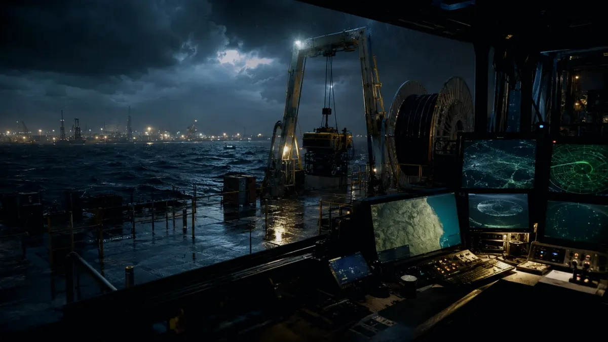 What Equipment Does a Hydrographic Survey Vessel Carry? supporting article image showing hydrographic survey chart and subsea infrastructure evidence