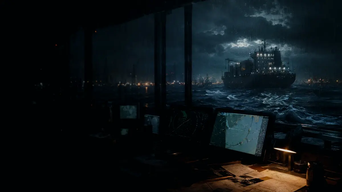 What Are the Main Risks or Limitations of Maritime Piracy? supporting article image showing marine radar-style display and shipping route evidence