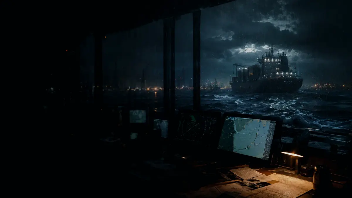 What Are the Main Risks or Limitations of Motor Ship (MS)? supporting article image showing marine radar-style display and shipping route evidence