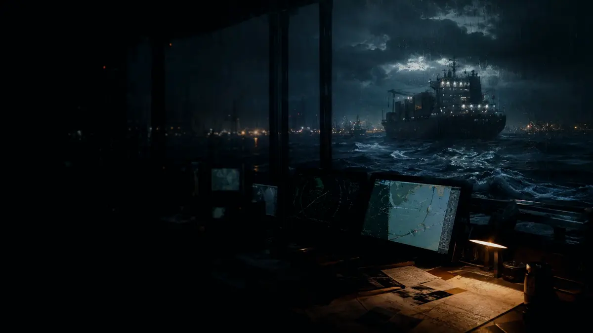 What Equipment Does an Oil Tanker Carry? supporting article image showing marine radar-style display and shipping route evidence