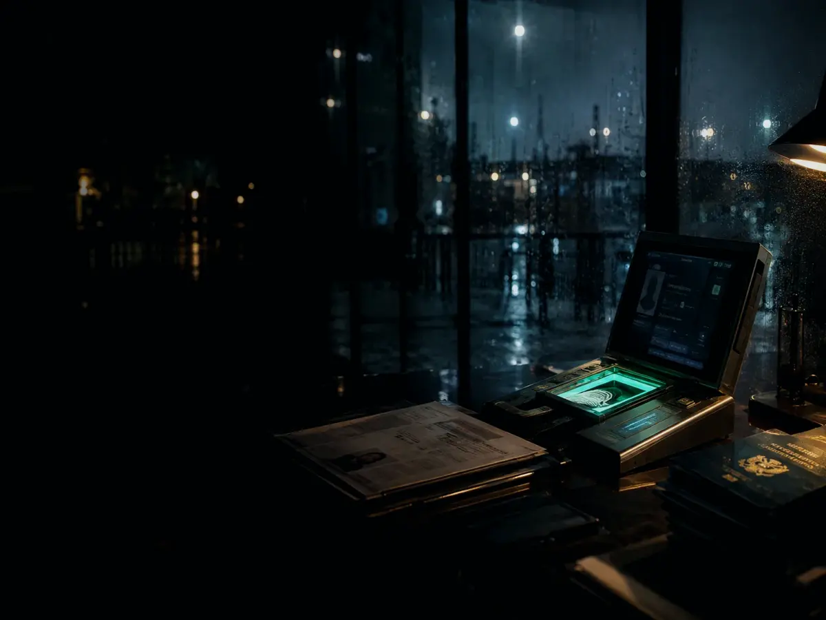 How Does a Digital Credential Work? article hero image showing identity document, biometric verification desk and contested personal record