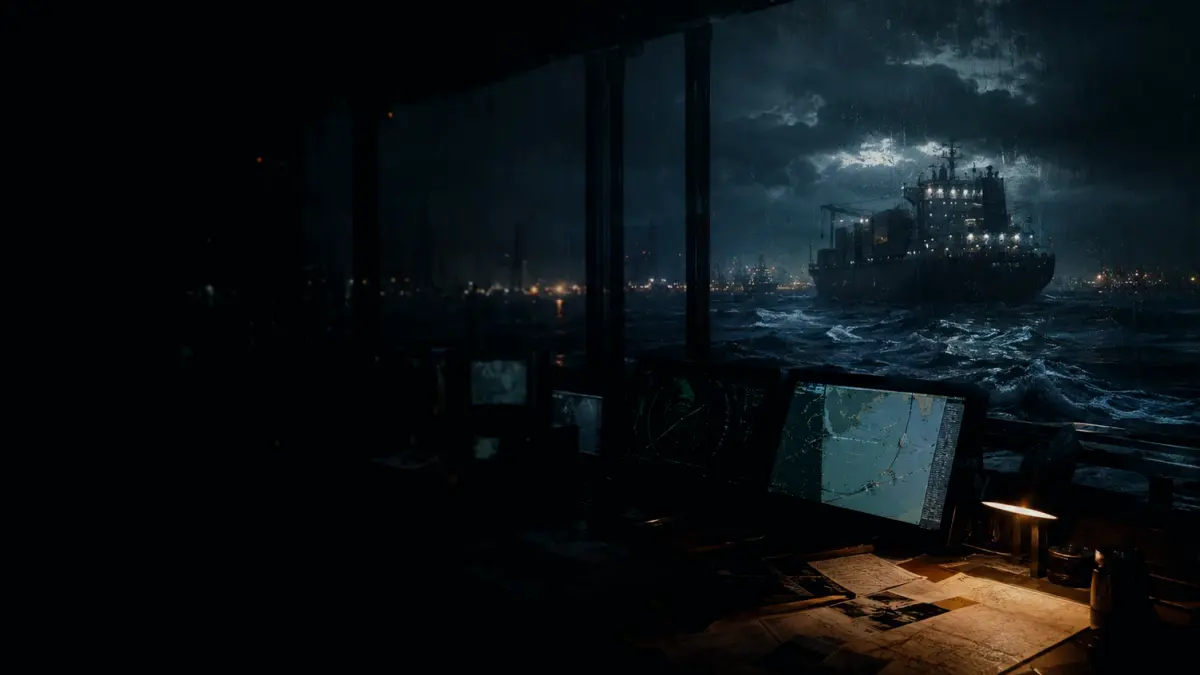 How Does a Support Craft Operate? supporting article image showing marine radar-style display and shipping route evidence