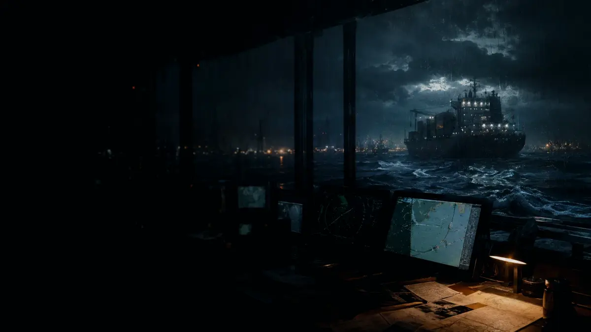 What Is a Support Craft? supporting article image showing marine radar-style display and shipping route evidence