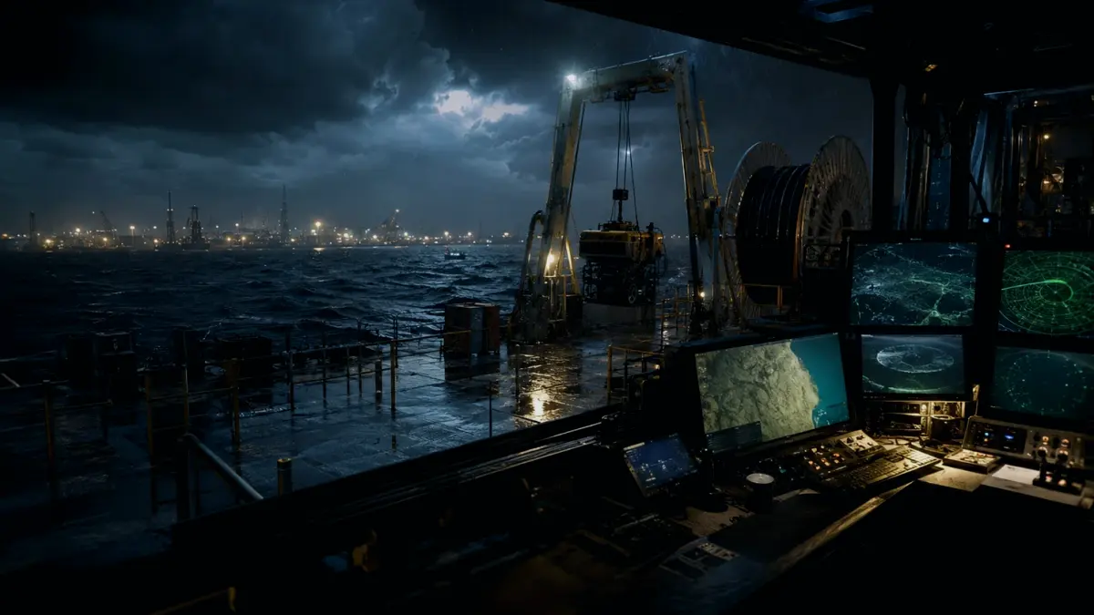 How Is a Cable Condition Monitor Used in Practice? supporting article image showing hydrographic survey chart and subsea infrastructure evidence