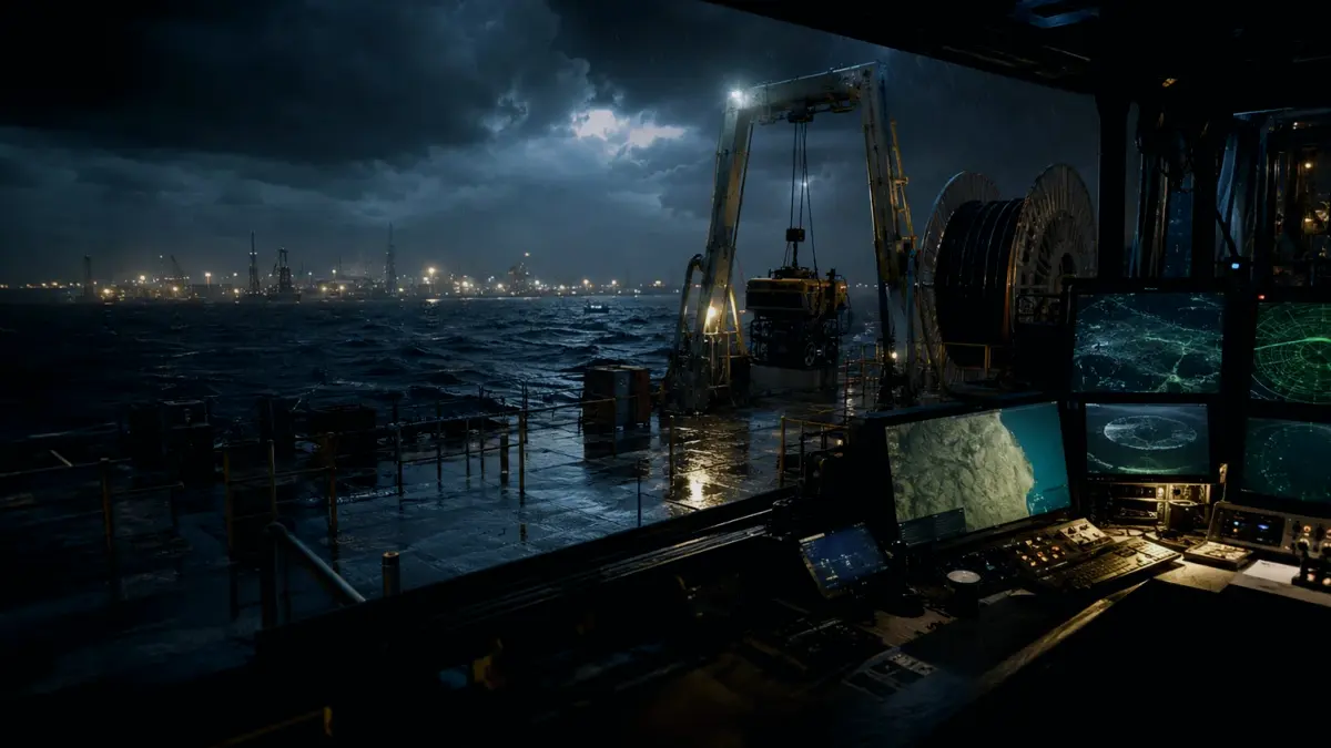 What Are the Main Risks or Limitations of Cable Inspection? supporting article image showing hydrographic survey chart and subsea infrastructure evidence