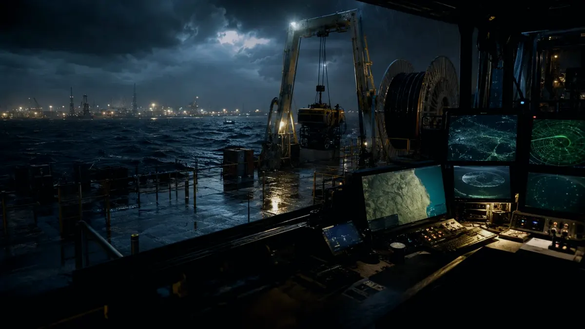 What Are the Main Risks or Limitations of Cable Route? supporting article image showing hydrographic survey chart and subsea infrastructure evidence