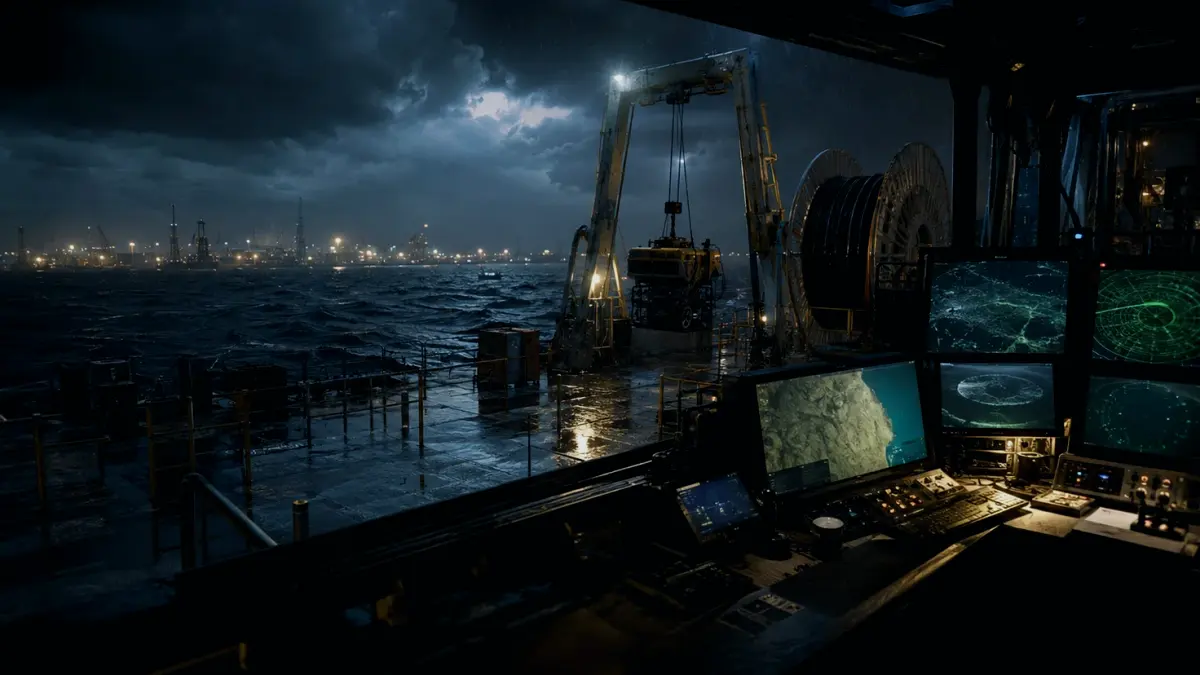 How Does a Cable Trench Affect Operations? supporting article image showing hydrographic survey chart and subsea infrastructure evidence